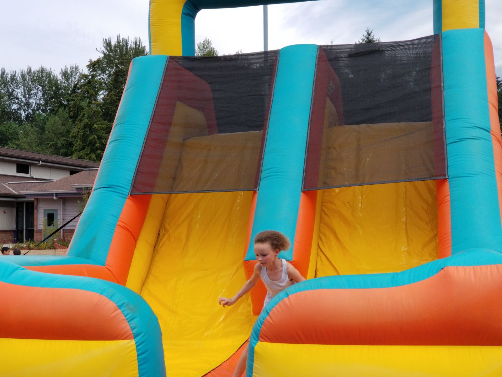 Dual Lane High slide at school event